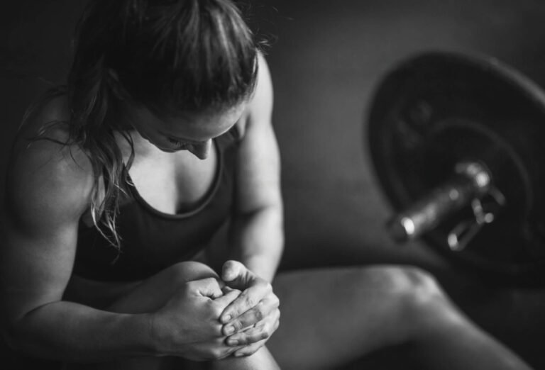 Douleur au genou lors d’un entraînement de fitness