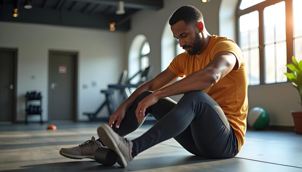 sportif atteint d'une douleur au genou