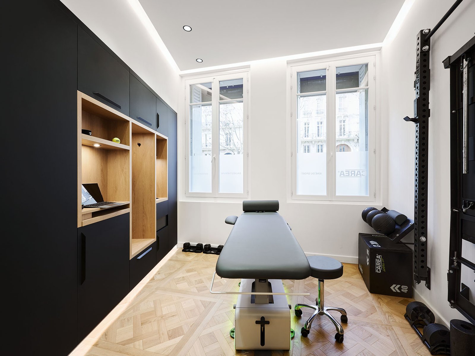 Salle individuelle du cabinet de kiné CAREA Paris 8